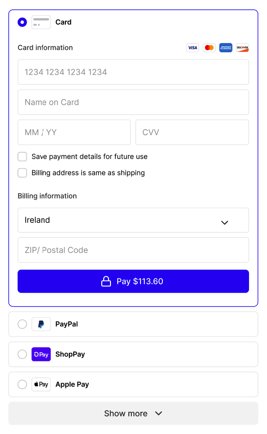 example of checkout